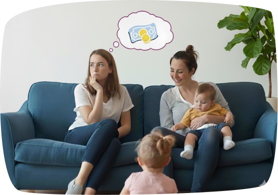 Familia acompañando
